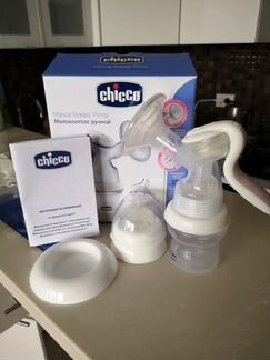 Ручной молокоотсос chicco с бутылочкой
