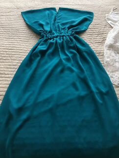 Бирюзовое платье в пол