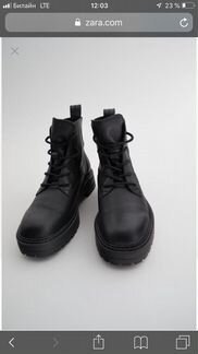 Ботинки кожаные zara, 42 р-р
