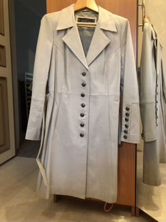 Плащ кожаный нат.кожа