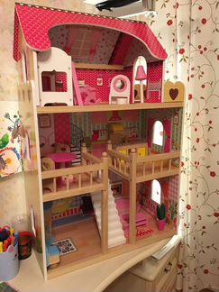 Домик кукольный Edafun (59 х 30 х 90) с мебелью. П