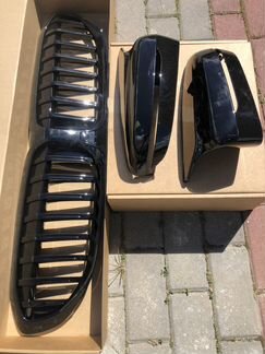 Ноздри и зеркала BMW G20 M чёрный глянец