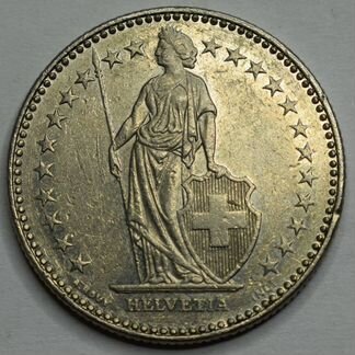 Швейцария 2 франка, 1989, 1984, 1968 гг