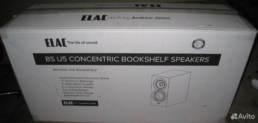 Продам акустику Elac Uni-Fi Bs U5 Satin Black