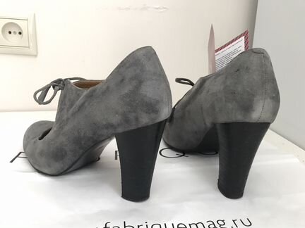 Туфли замшевые серые Tervolina р.40