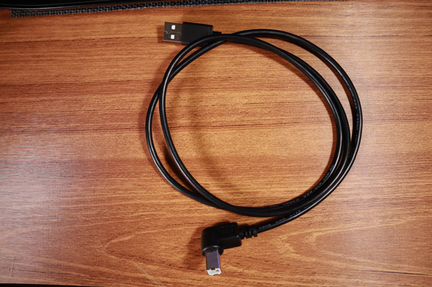Кабель GCR USB - USB-B (угловой) 1 м
