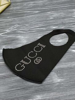 Маска черная gucci louis vuitton стразы swarovski