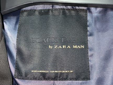 Черный пиджак Zara размер 48 (ближе к 46) размер м