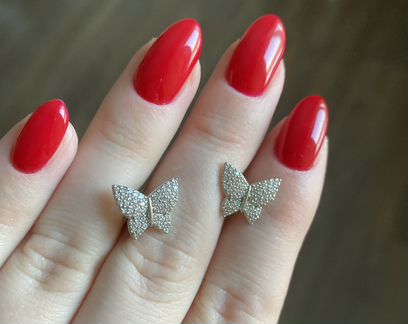 Серьги бабочки