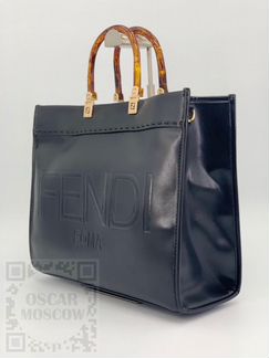 Сумка - шоппер из натуральной кожи Fendi - Фенди