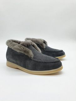 Loro Piana лоферы с мехом