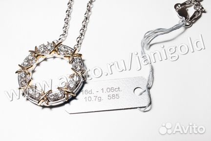 Золотой кулон тиффани tiffany co