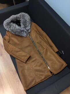 Новая женская дубленка с мехом