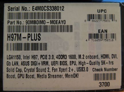 Asus H97M-Plus LGA 1150